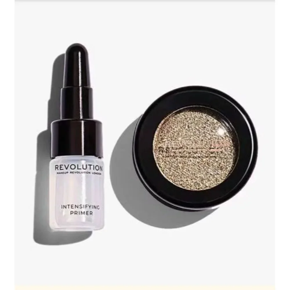 Makeup Revolution Flawless Foils Metallic Eyeshadow & Primer Set 